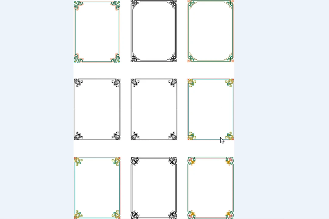 مجموعه14 وکتور قاب اسلیمی